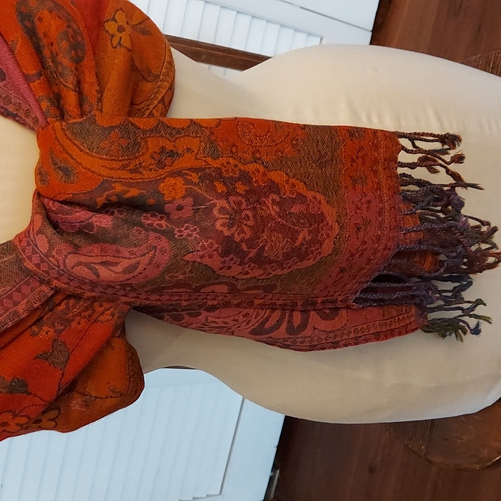 Floral Paisley Wrap Scarf - Picture 2 of 9